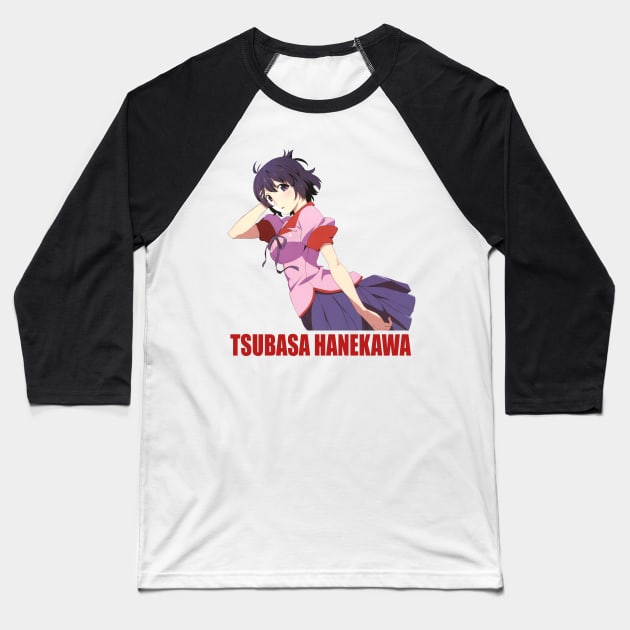 Tsubasa Hanekawa Baseball T-Shirt by CaptainMarvelMerch